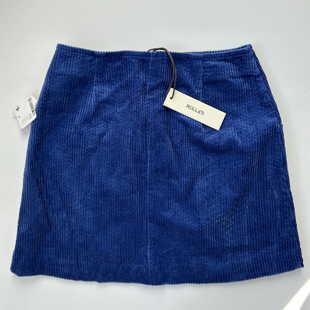ROLLA'S Blue Ribbed Mini Skirt - Picture 8 of 8
